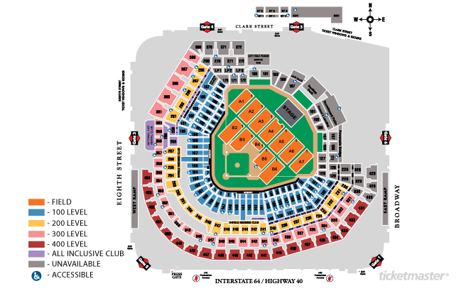 Busch Stadium Seating Chart | Busch Stadium | St. Louis, Missouri